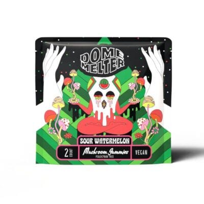 domemelter magic mushies vegan gummies 2pc sour watermelon