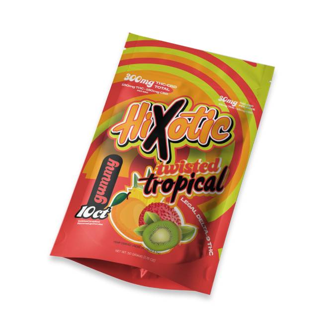 hixotic delta 9 thc gummies 10pc twisted tropical