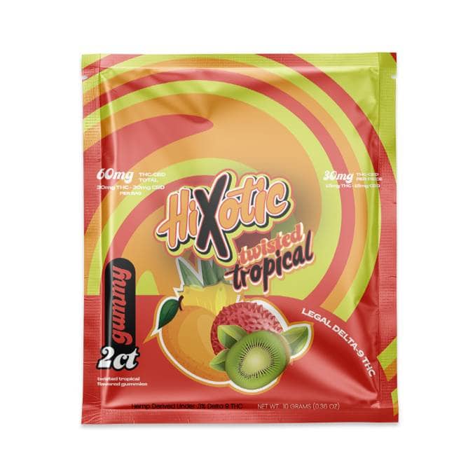 HiXotic Delta-9 THC Gummies 30mg 2pc Twisted Tropical