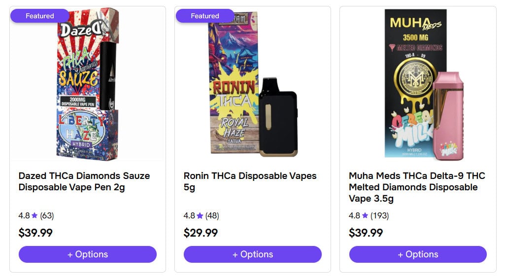 Different disposable vapes for sale online