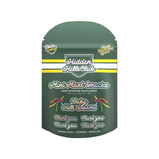 Hidden Hills Mini Mart Smackz Diamond Resin Edibles 3000mg Baby Hills Worms