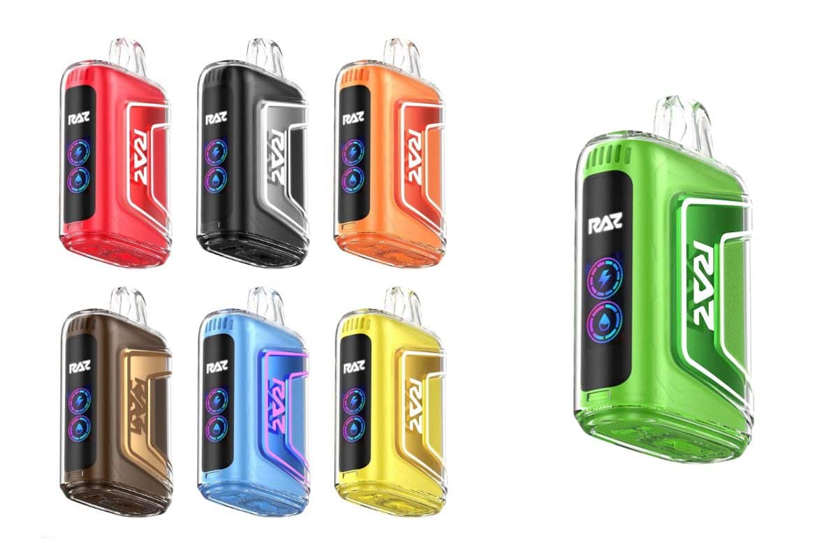 Various flavor 0f Raz 9000 Vape shown in the image