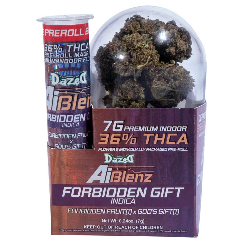 Dazed AI Blenz Premium Indoor THCa Flower 7g + .75g Pre-Roll Forbidden Gift
