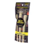 A package of BRIXZ NYC Premium Indoor 3-Pack THCa Pre-Roll 2g includes three individually packaged pre-rolls, featuring premium 33% THC on a colorful graphic design and with a total weight of 6 grams.