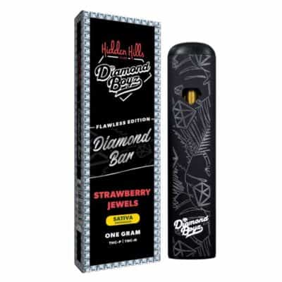 Hidden Hills Diamond Bar Disposable Vape 1g Strawberry Jewels