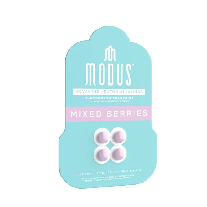 Modus 7 Hydroxy Kratom Tablets 20mg 4pc Mixed Berries