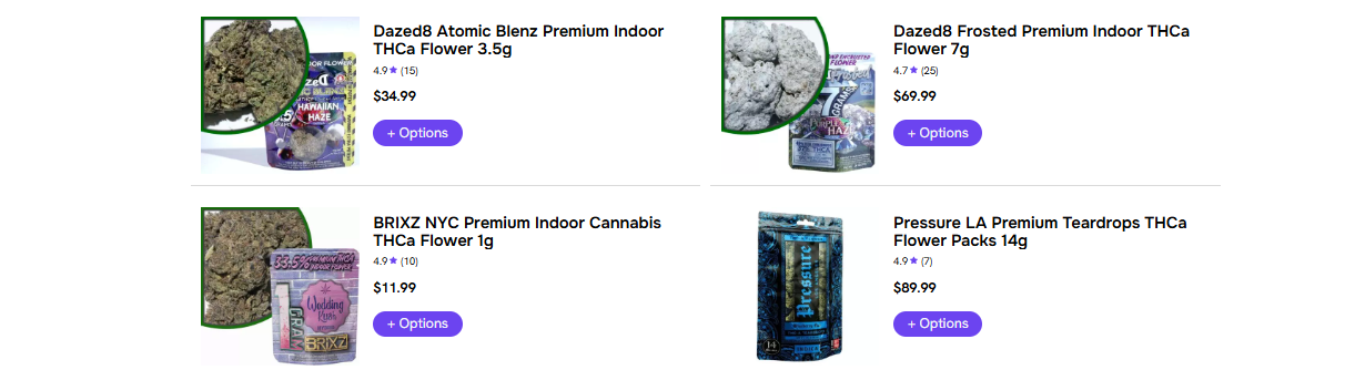 THCA flower products for sale