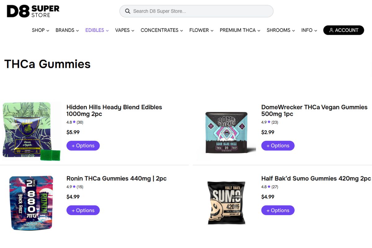 A collection of gummies to buy online