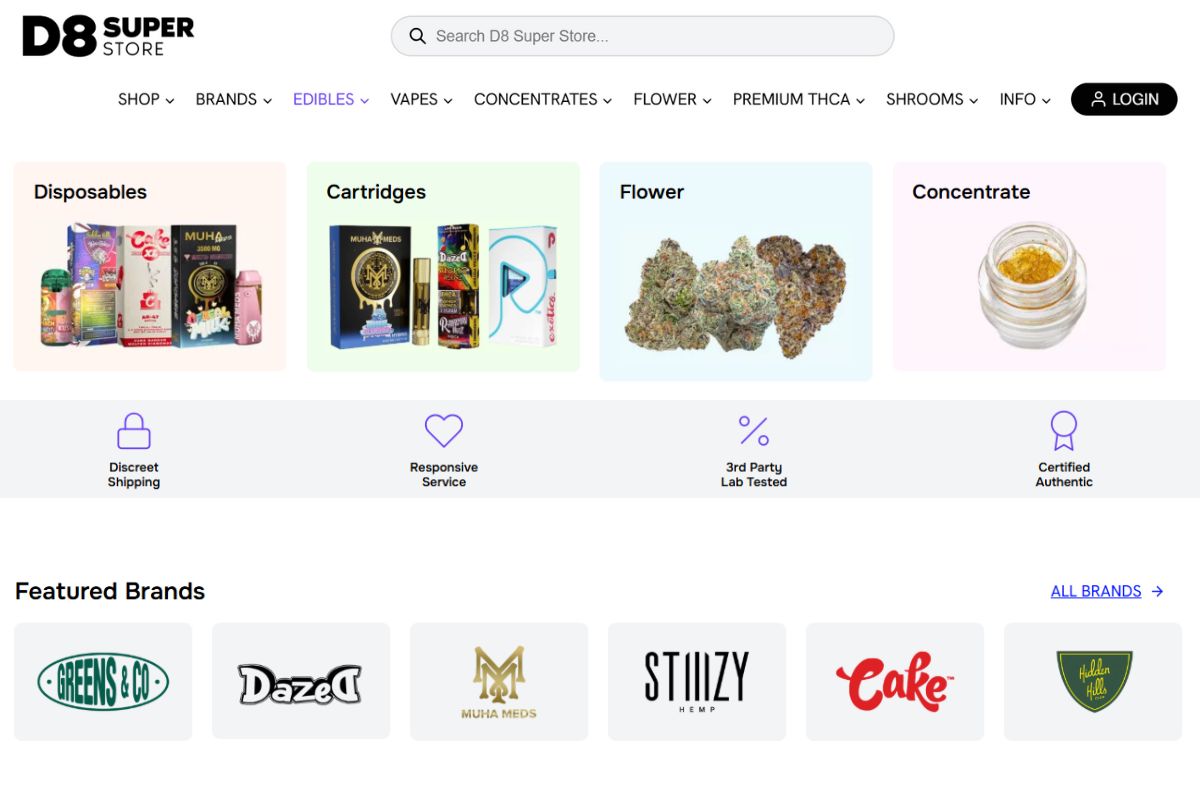 An online store to buy cannabis related products