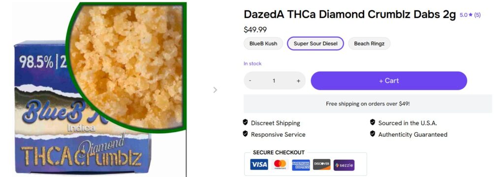 Buy thca diamond crumble online