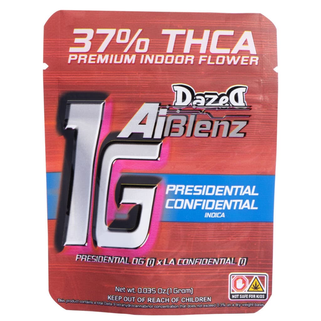 Dazed AI Blenz Premium Indoor THCa Flower 1g Presidential Confidential