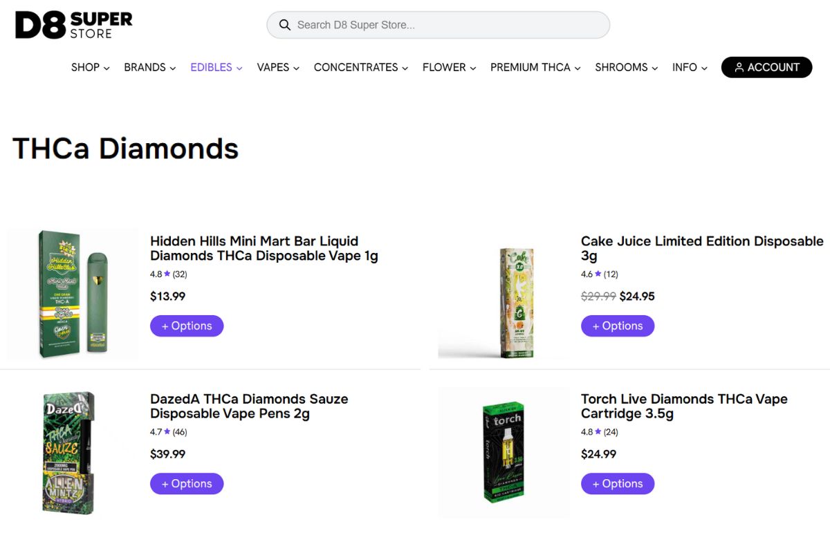 Diamond infused products for sale