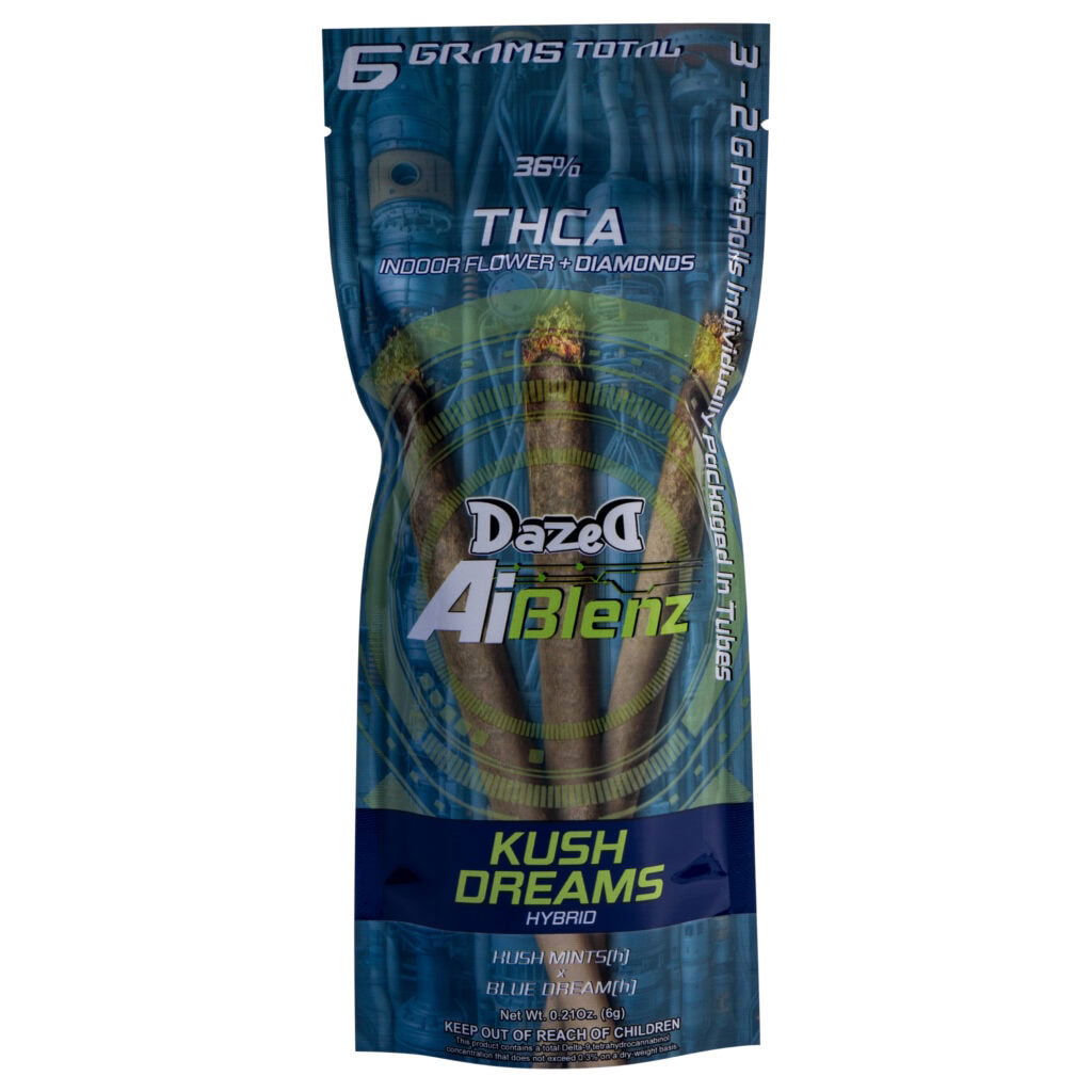 Dazed 3-Pack AI Blenz THCA Pre-Roll 2g Kush Dreams