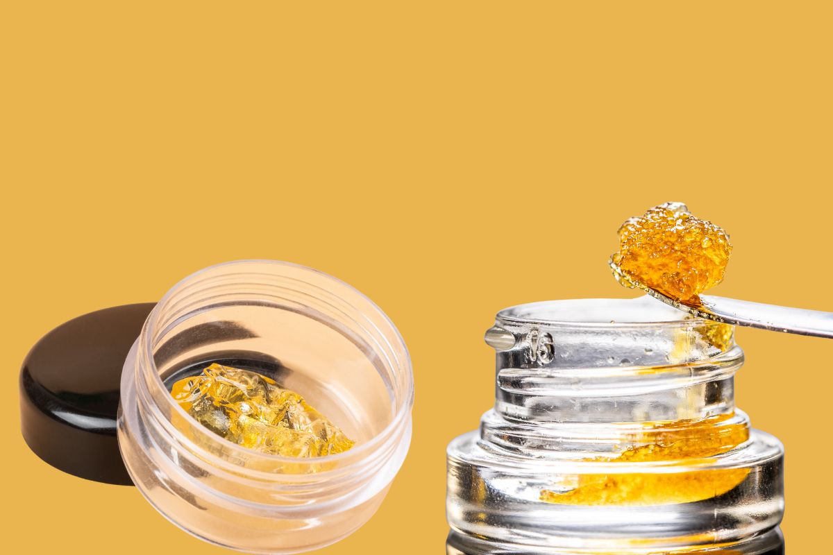 Live resin is on the right side, and distillate is on the left