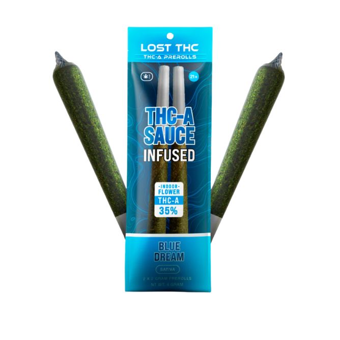Lost THC THCa Sauce Pre-Rolls 2 x 2g Blue Dream