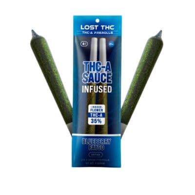 Lost THC THCa Sauce Pre-Rolls 2 x 1.5g Blueberry Faygo (Sativa)