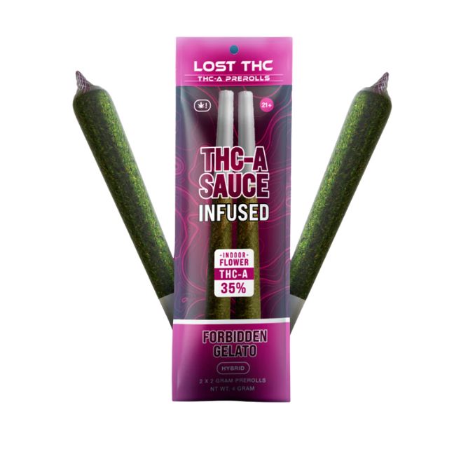 Lost THC THCa Sauce Pre-Rolls 2 x 1.5g Forbidden Gelato (Hybrid)