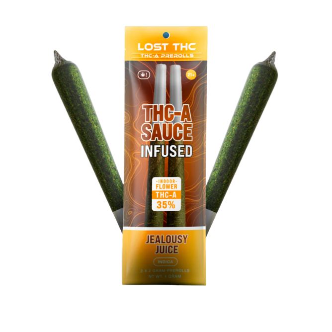 Lost THC THCa Sauce Pre-Rolls 2 x 1.5g Jealousy Juice (Indica)