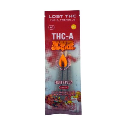 Lost THC THCa VVS Sugar Diamond Infused Pre-Rolls 3pc - Fruity Pebz