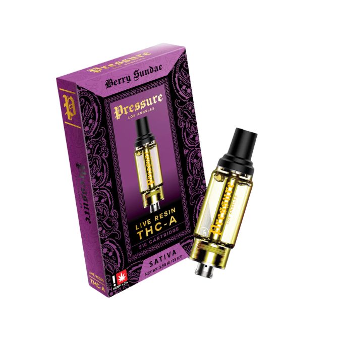 Pressure LA THCa Live Resin Cartridge 3.5g Berry Sundae