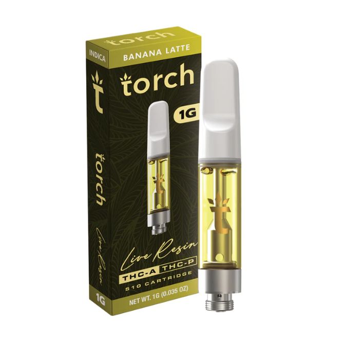 Torch THCa Live Resin Cartridge 1g Banana Latte Indica