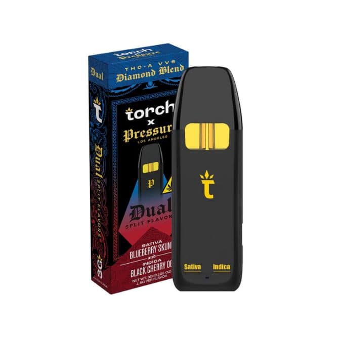 Torch x Pressure VVS Diamond Blend Dual Disposable 3g Blueberry Skunk x Black Cherry OG