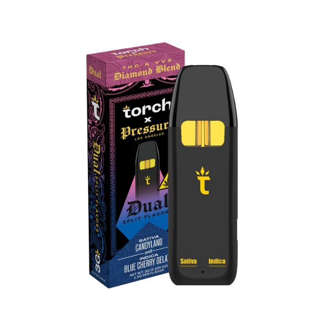 Torch x Pressure VVS Diamond Blend Dual Disposable 3g Candyland x Blue Cherry Gelato