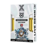 Xhale Live Resin THCA Liquid Diamonds Cartridge 2 x 1g True OG