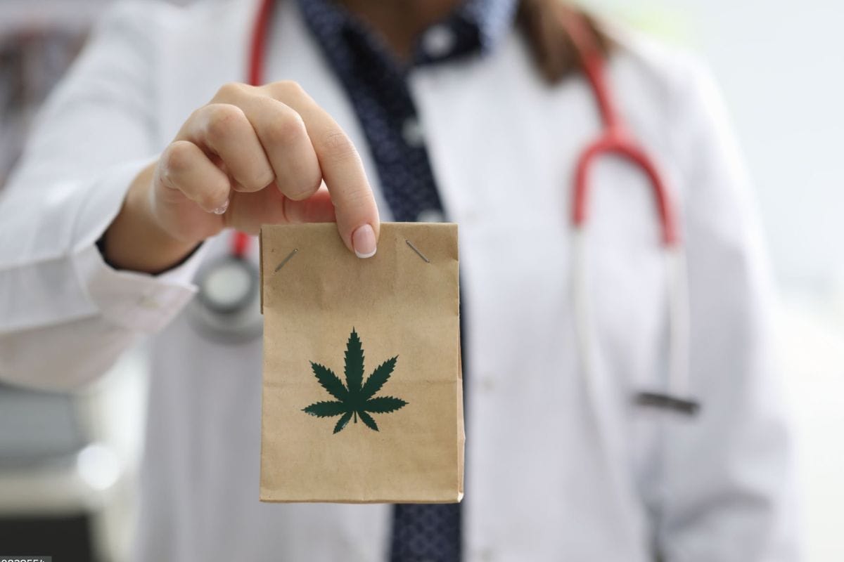 A medical professional prescribing cannabis-related products for medical use