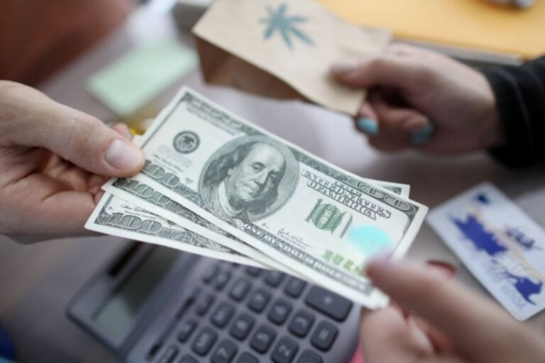 A person buying thca products from a shop