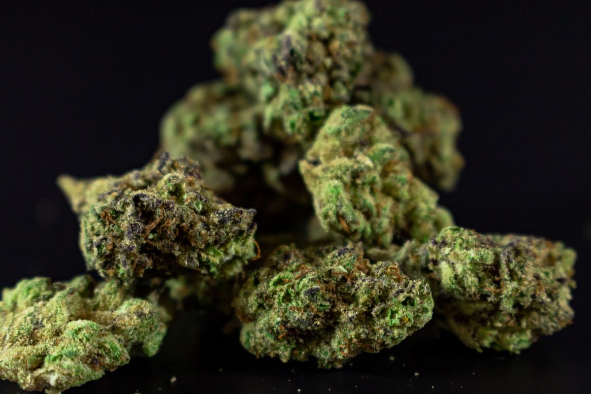 Buds from different weed strains placed together