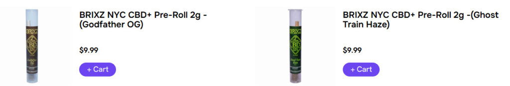 CBD pre rolls for sale