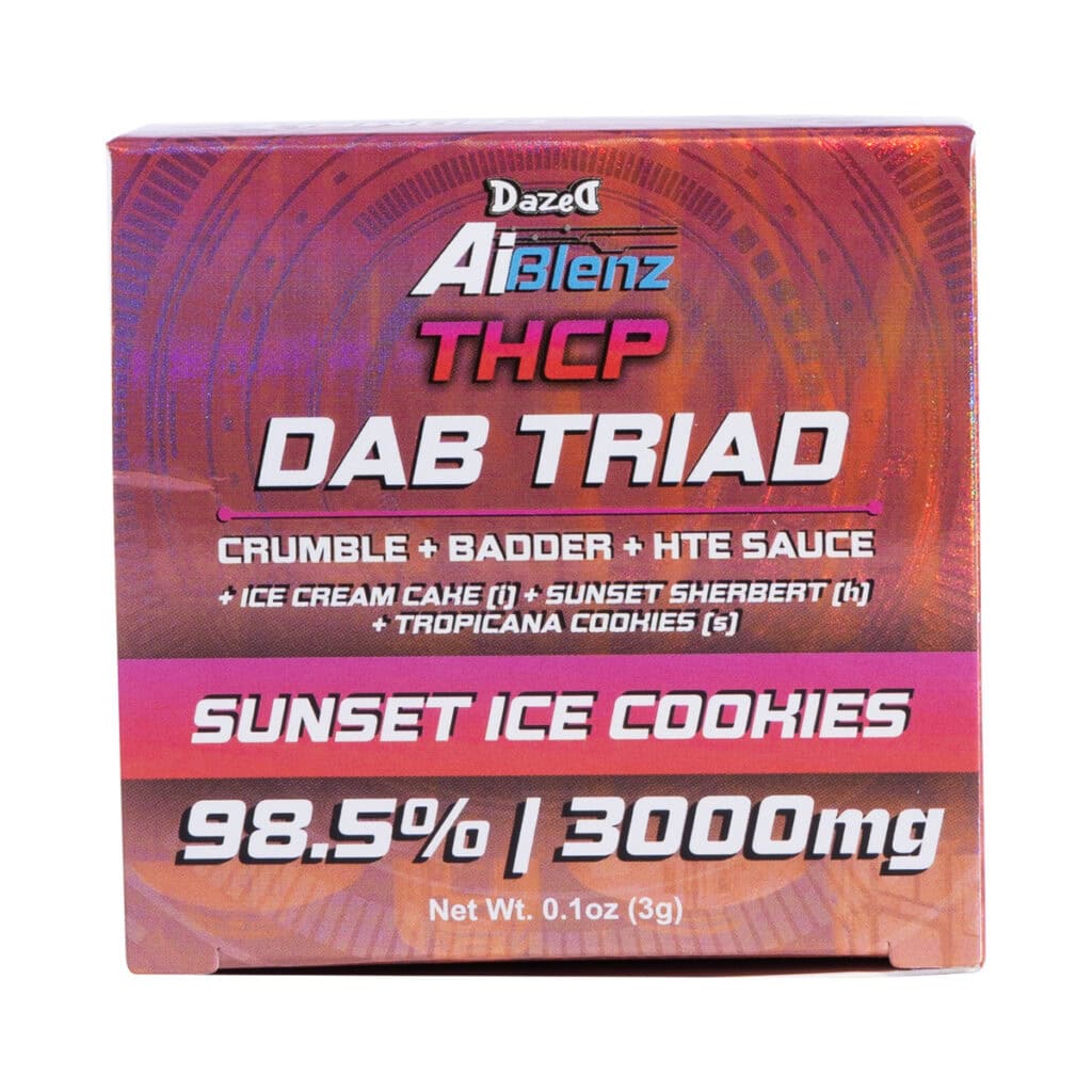 Dazed AI Blenz THCP Tri-Dabs 3g Sunset Ice Cookies