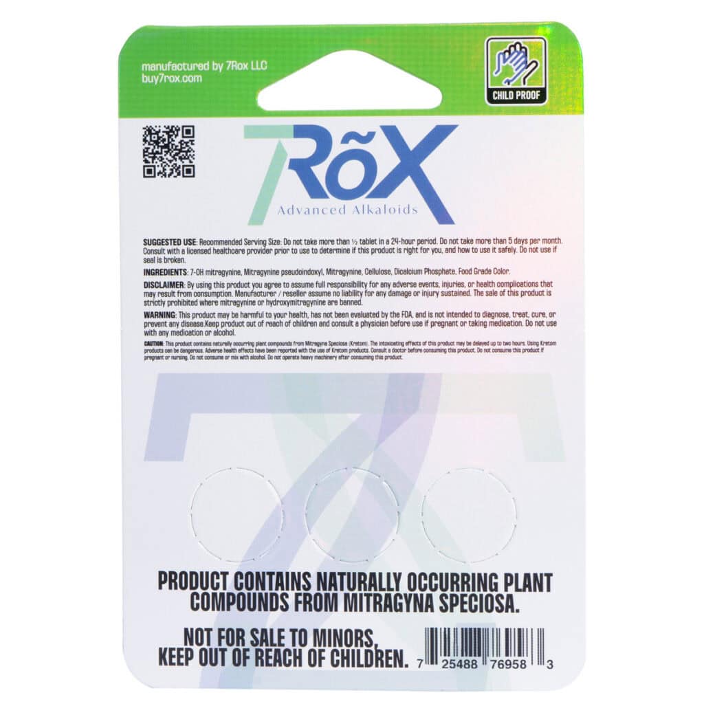 7RõX 7OH + Pseudo Tablets 50mg 3pc - Apple Mint