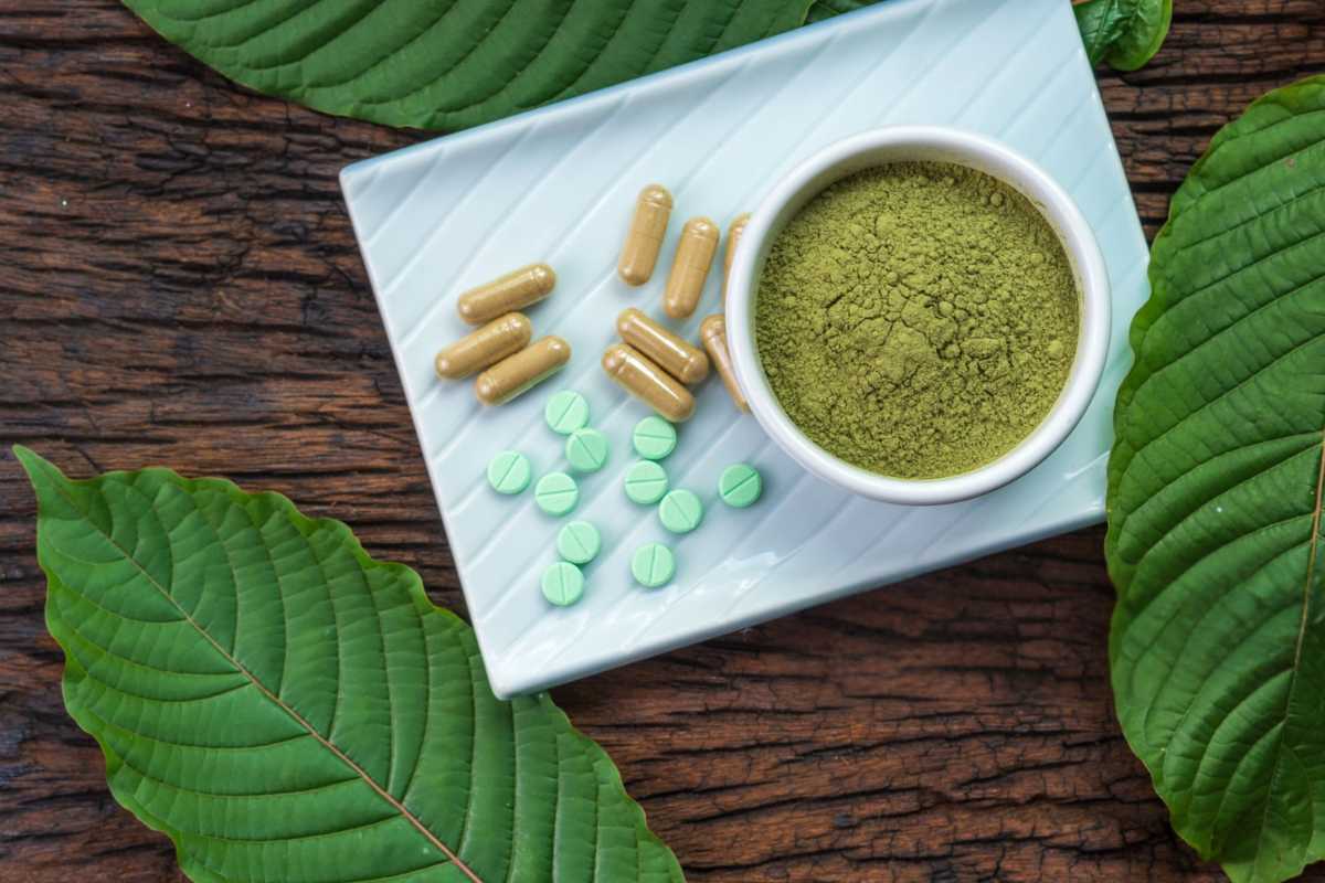 Different types of kratom products showcased together