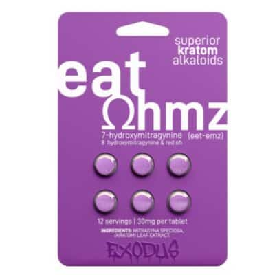 Eat Ohmz 7-hydroxy Superior Kratom Tablets 6pc 7-oh + 8-oh + red-oh Purple