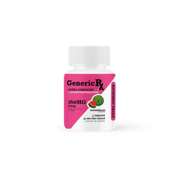 GenericRX 7Hydroxy Extra Strength Tablets 160mg 4pc Watermelon