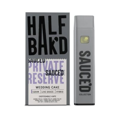 Half Bak'd Sauce'd Private Reserve Disposable 1g Wedding Cake (Hybrid)