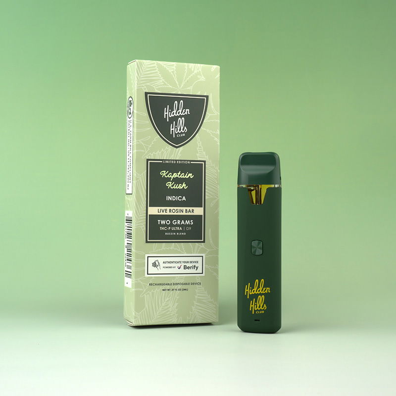 Hidden Hills Bussin Blend THCP Ultra Disposable 2g Kaptain Kush (Indica)