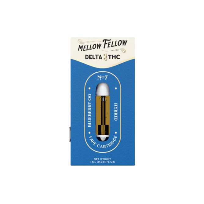 Mellow Fellow Delta 8 Cartridges 1g Blueberry OG - (Hybrid)