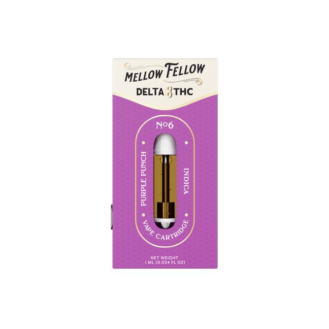 Mellow Fellow Delta 8 Cartridges 1g Purple Punch (Indica)