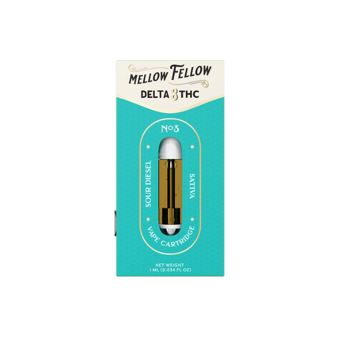 Mellow Fellow Delta 8 Cartridges 1g Sour Diesel (Sativa)