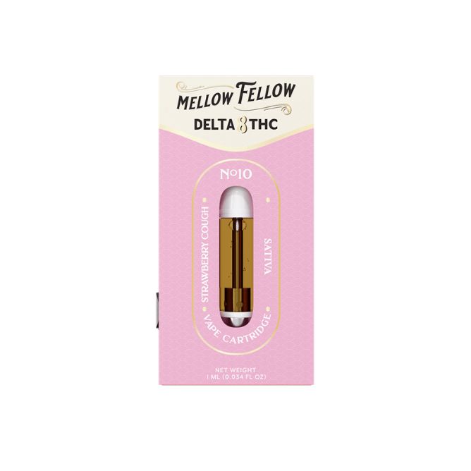 Mellow Fellow Delta 8 Cartridges 1g Strawberry Cough (Sativa)