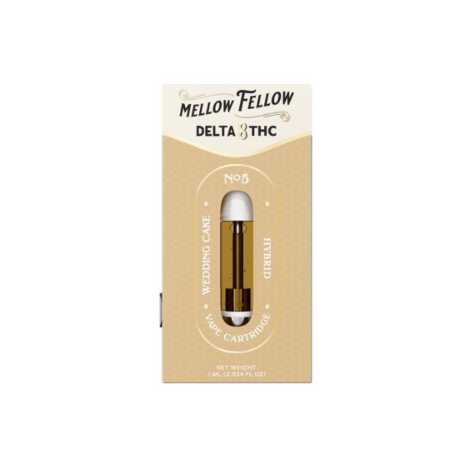 Mellow Fellow Delta 8 Cartridges 1g Wedding Cake (Hybrid)
