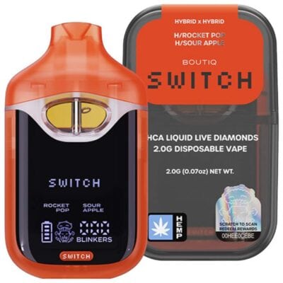 Rocket Pop (H) x Sour Apple (H) - Boutiq Switch Liquid Diamond Disposable 2g