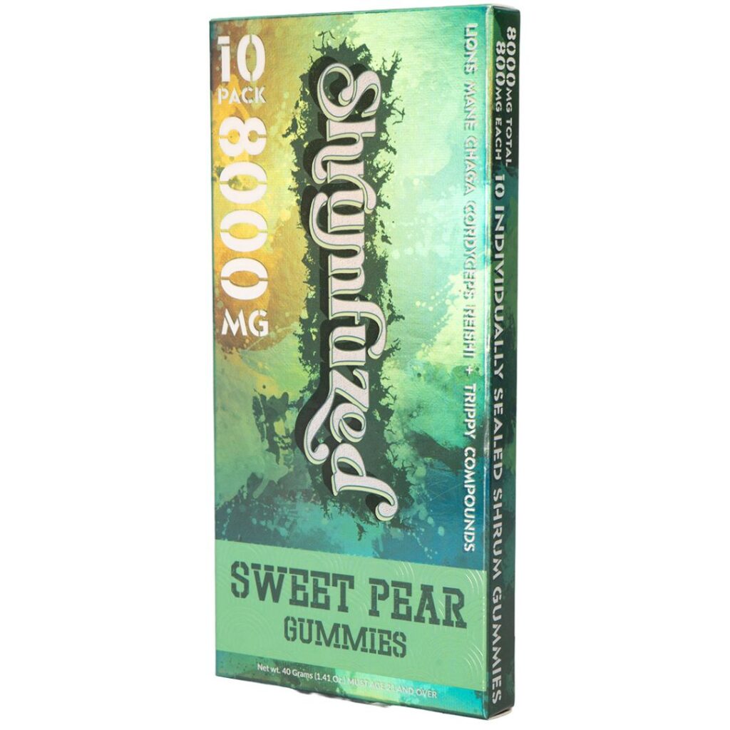Shrumfuzed Nootropic Mushroom Gummies Sweet Pear 10 piece