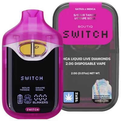 Sour Tangie (S) x Grape Soda (I) - Boutiq Switch Liquid Diamond Disposable 2g