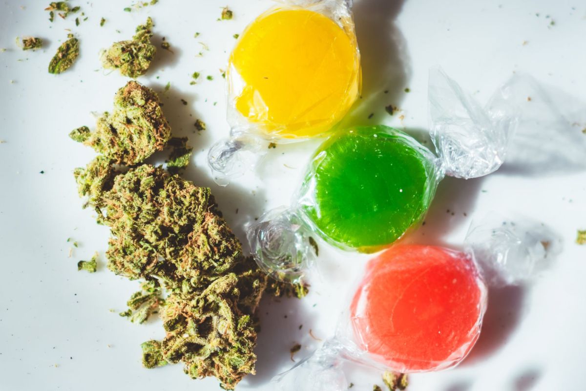 Three low dose cannabis candy kept with each other