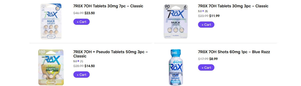 7-hydroxymitragynine products available for sale