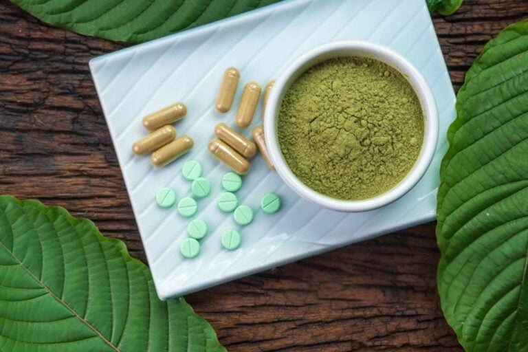 A collection of kratom products containing high levels of 7-Hydroxymitragynine